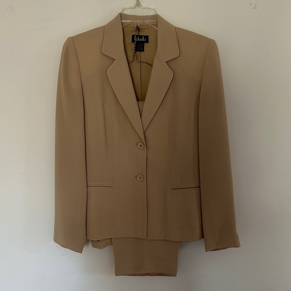 Rafaella Gold Blazer and Skirt Ensemble